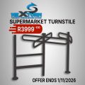 AFFORDABLE QUALITYSUPERMARKET TURNSTILE